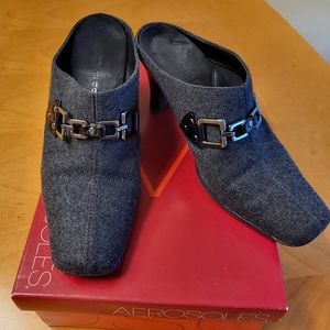 AEROSOLES Gray Mule Size 7